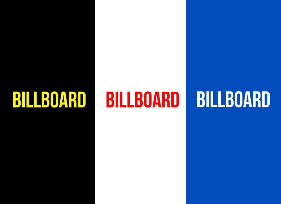 Primjeri najboljih kombinacija boja za billboard oglase